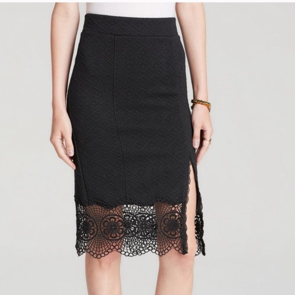 Free people pencil skirt with lace detail - Picture 4 of 4